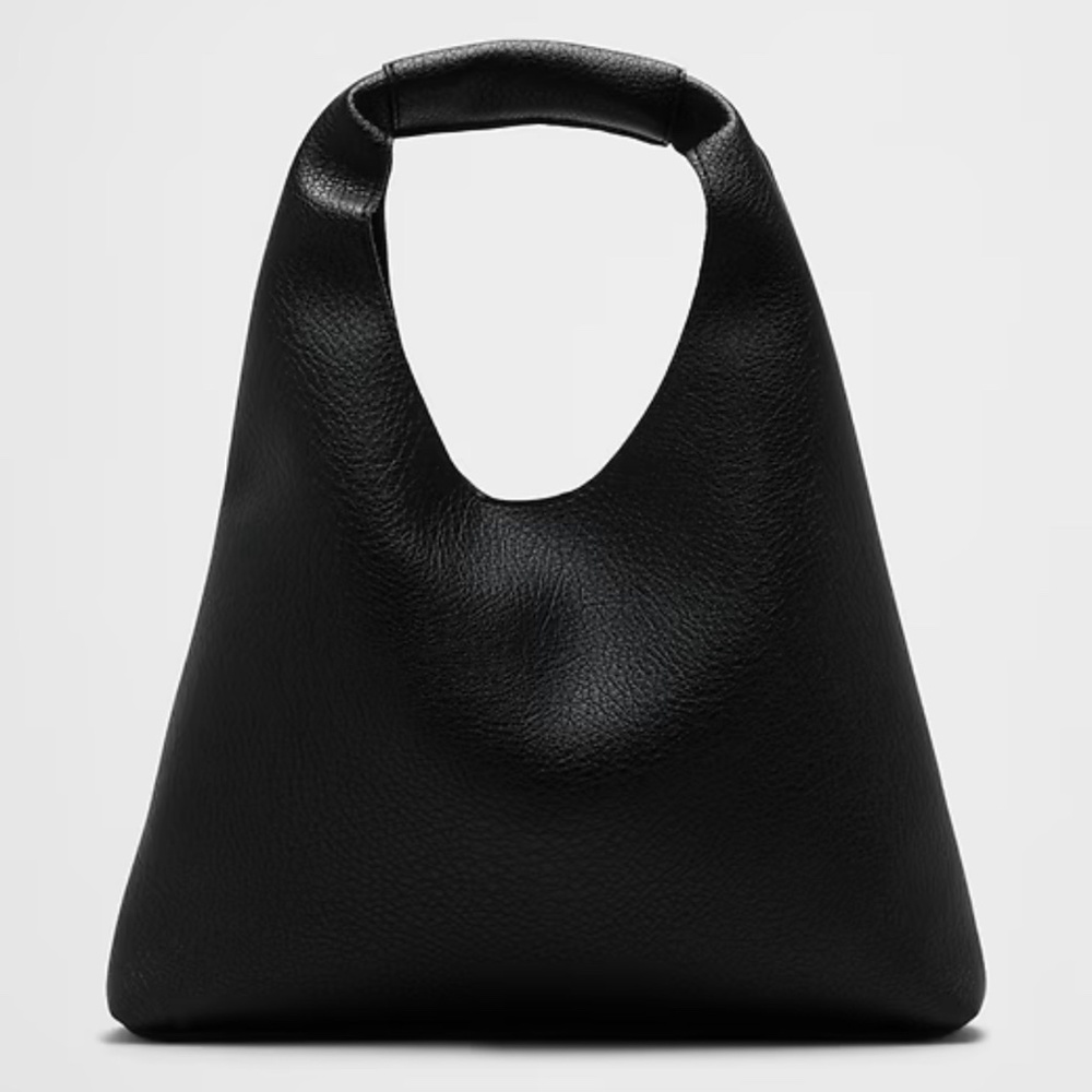 Banana Republic Mini Tote Bag Women’s Black Vegan Leather Slouchy NWT